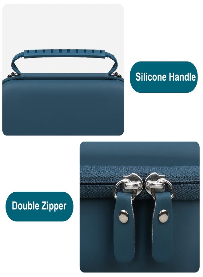 Canboc Carrying Case for Asthma Inhaler, Handheld Spacer for Adults and Kids, Masks, Hard Inhaler Box with Mesh Pocket fit Medicine and Other Essentials, Blue - Image 5